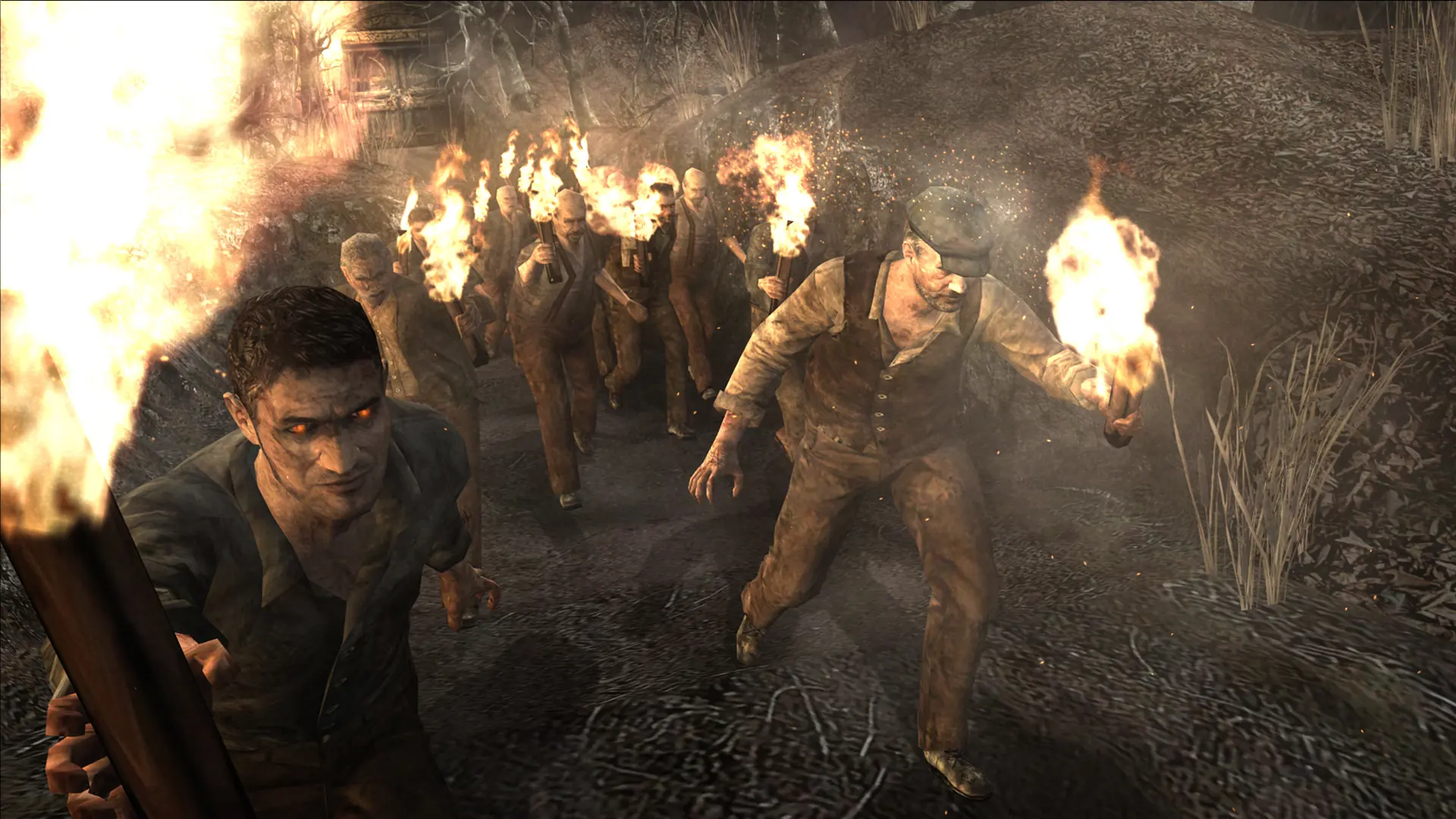 Villagers with torches