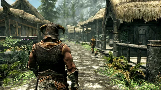 Skyrim: walking into Riverwood