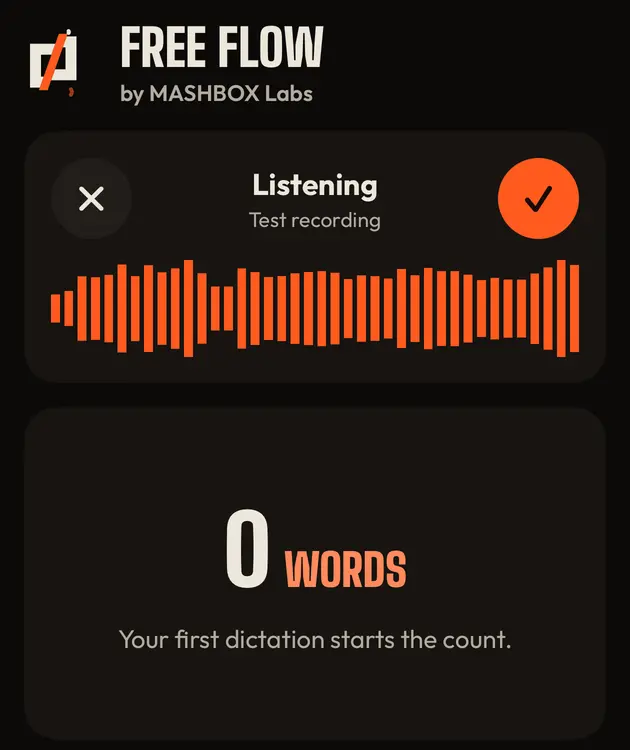 Free Flow on iPhone, listening