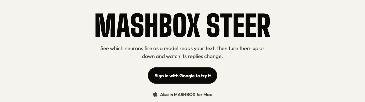 The Steer page before sign-in