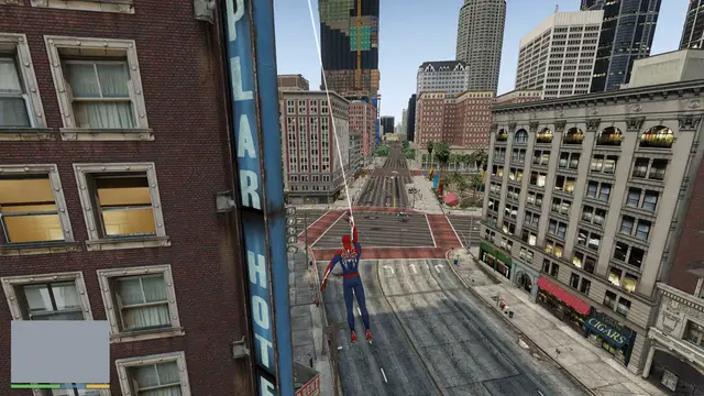 Los Santos: GTA V world × web-swinging × Spider Guy